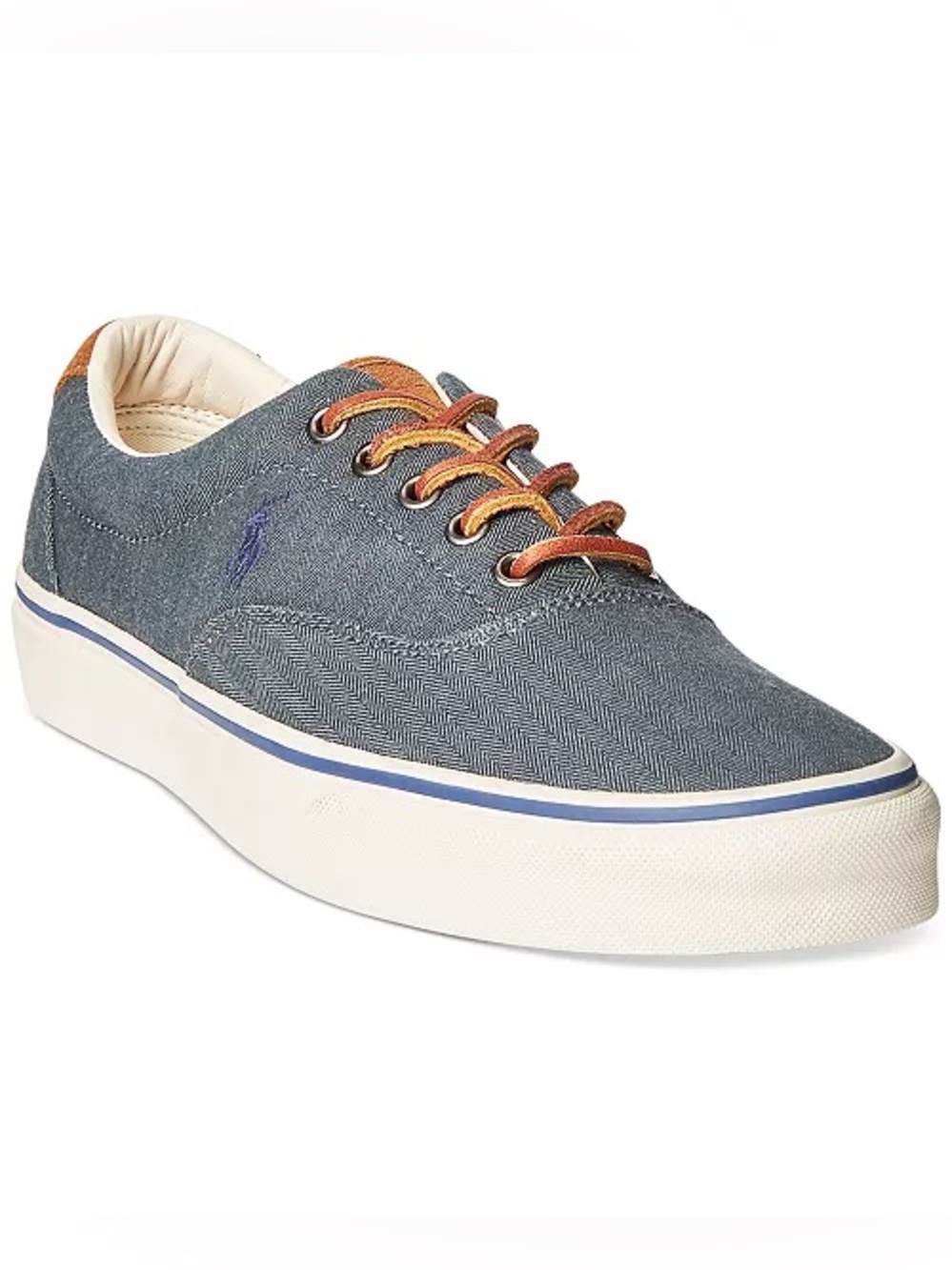 Polo Ralph Lauren Keaton Pony Navy Herringbone Twill Sneakers Men’s Size 9